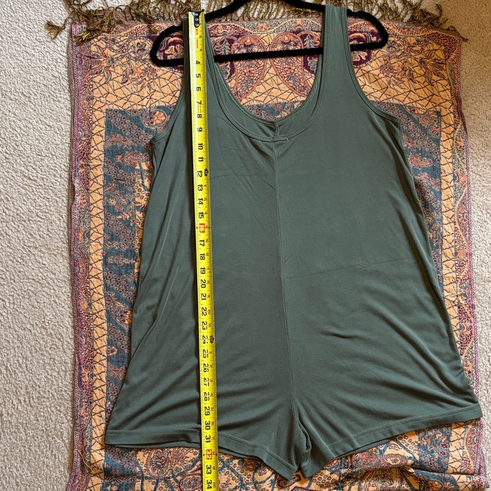Marine Layer Olive Green Sleeveless Romper - Picture 2 of 8